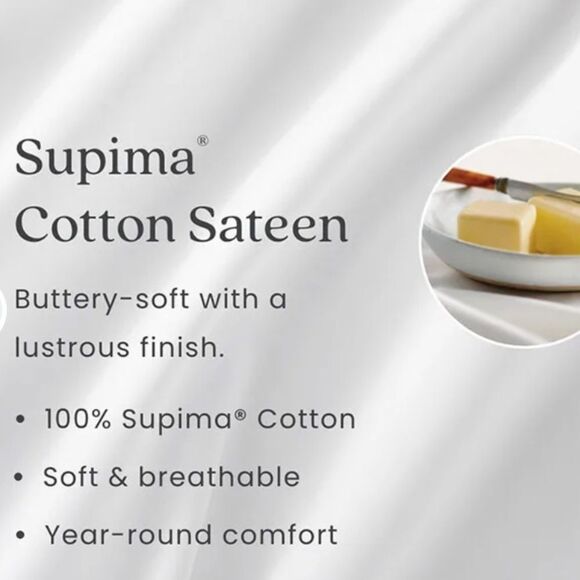 The company store legends Hotel Sateen Sheet Set Silver Olive Green - Twin - Picture 4 of 7